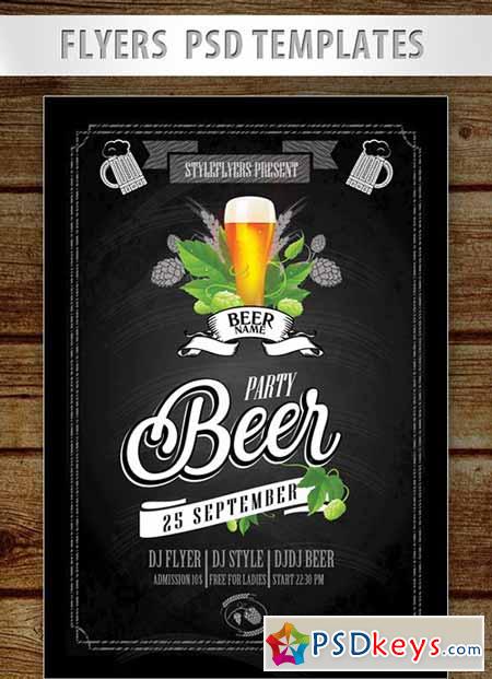 Beer Fest Flyer PSD Template + Facebook Cover 2