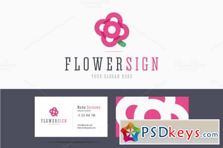 Flower logo and business card 586791