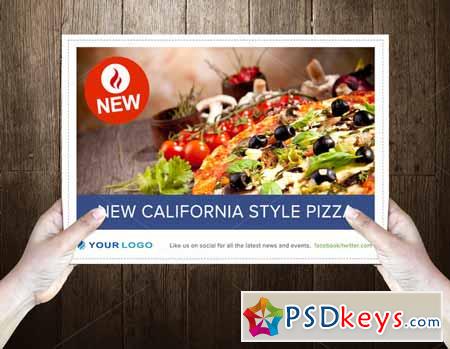Pizza Post Card Template 589724