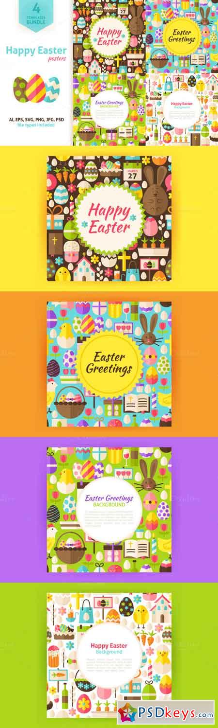 Happy Easter Vector Posters 586724