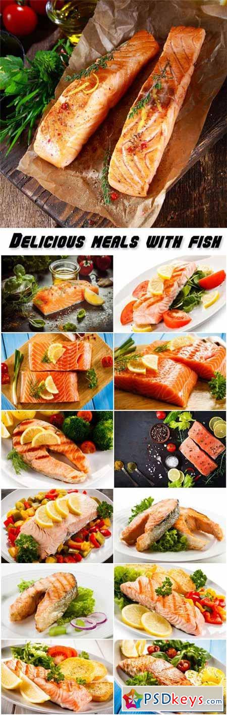 Delicious meals with fish