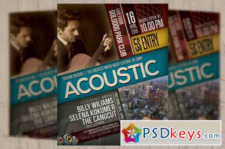 Acoustic Music Flyer Poster 595261