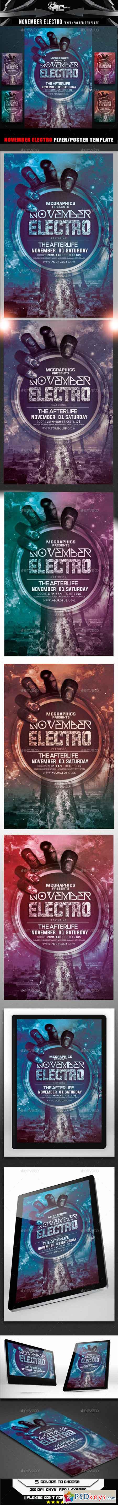 November Electro Flyer Template 8867617