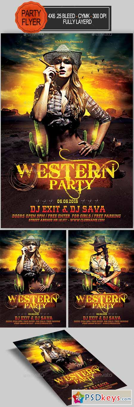 Western Party Flyer 11561353