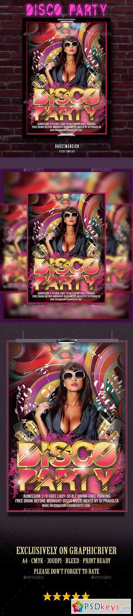Disco Music Poster Flyer Template 9370286