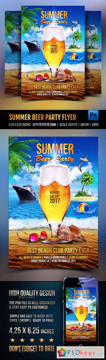 Summer Beer Party Flyer 12057331