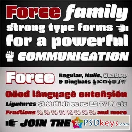 Force Font Family $100