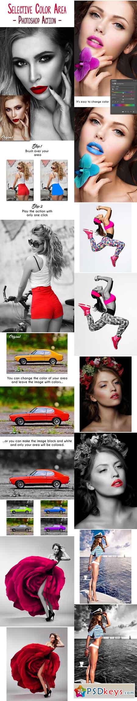 Selective Color Area Photoshop Action 14930581