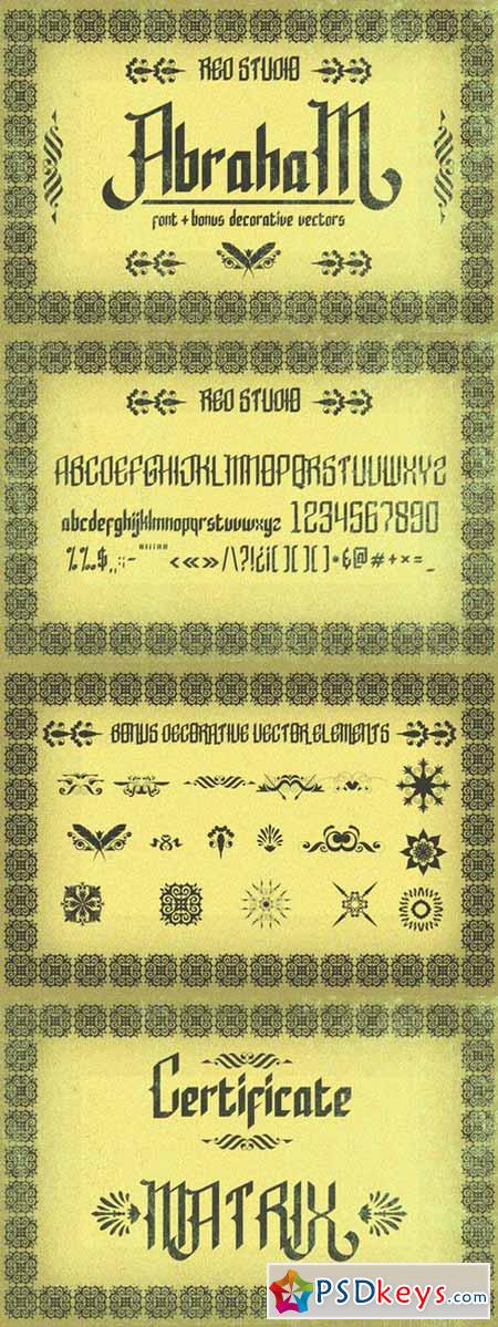 Abraham Typeface + Bonus 82414