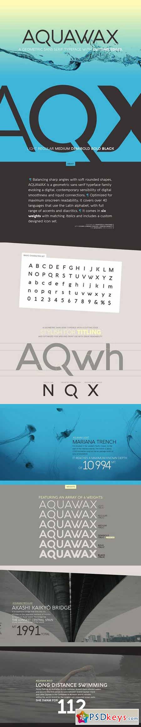 Aquawax Fonts