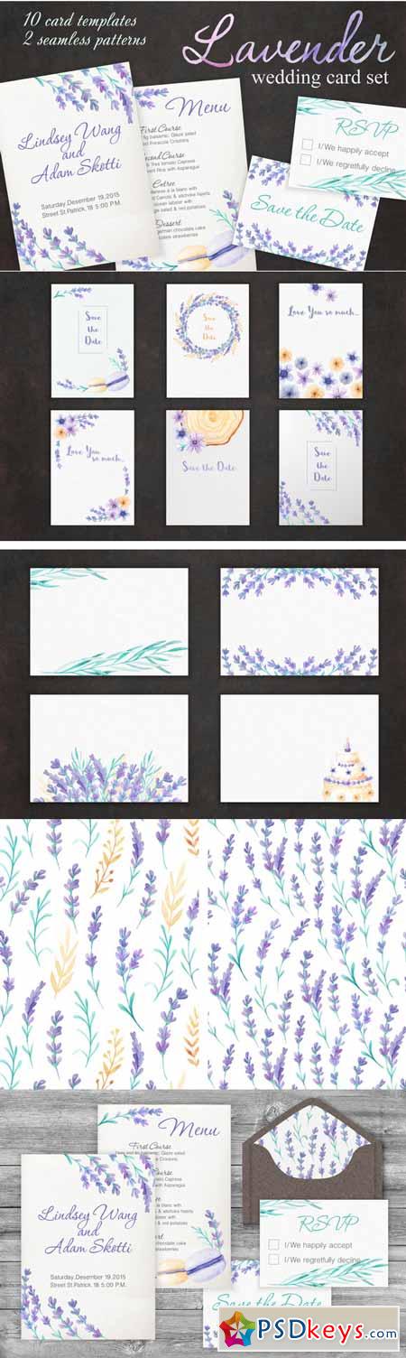 Lavender Wedding Card Set 613065