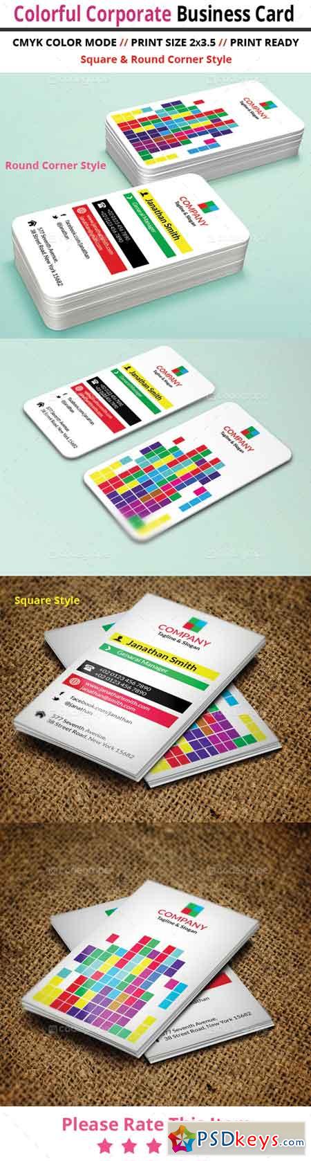 Colorful Corporate Business Card 5922