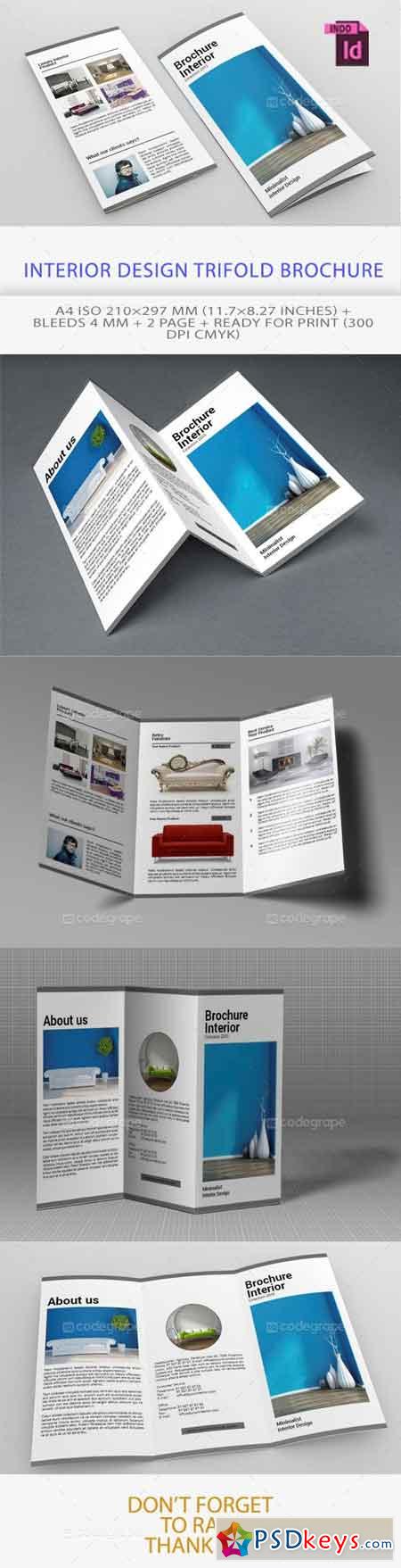 Interior Design Trifold Brochure 5499