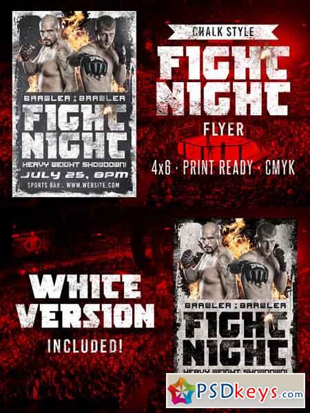 Chalk Fight Night Flyer 624105