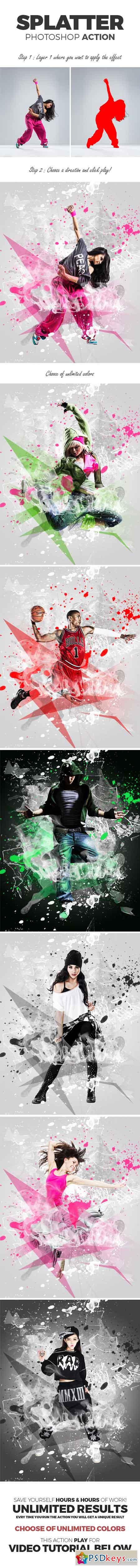 Splatter Photoshop Action 15573290