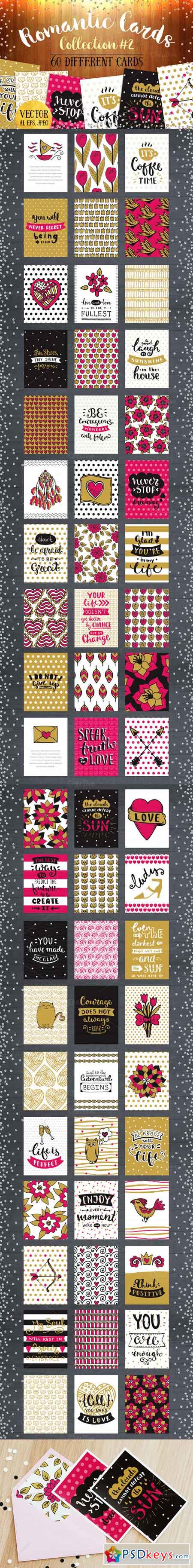 60 Romantic Wedding Cards Set #2 645329
