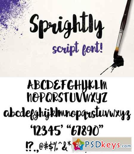 Sprightly script Font