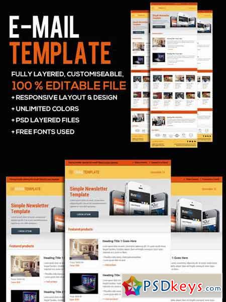 Business Email PSD Template 568905