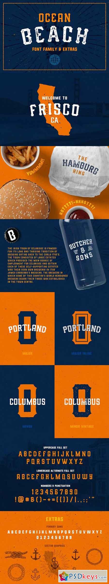 Ocean Beach  Font Family 647231