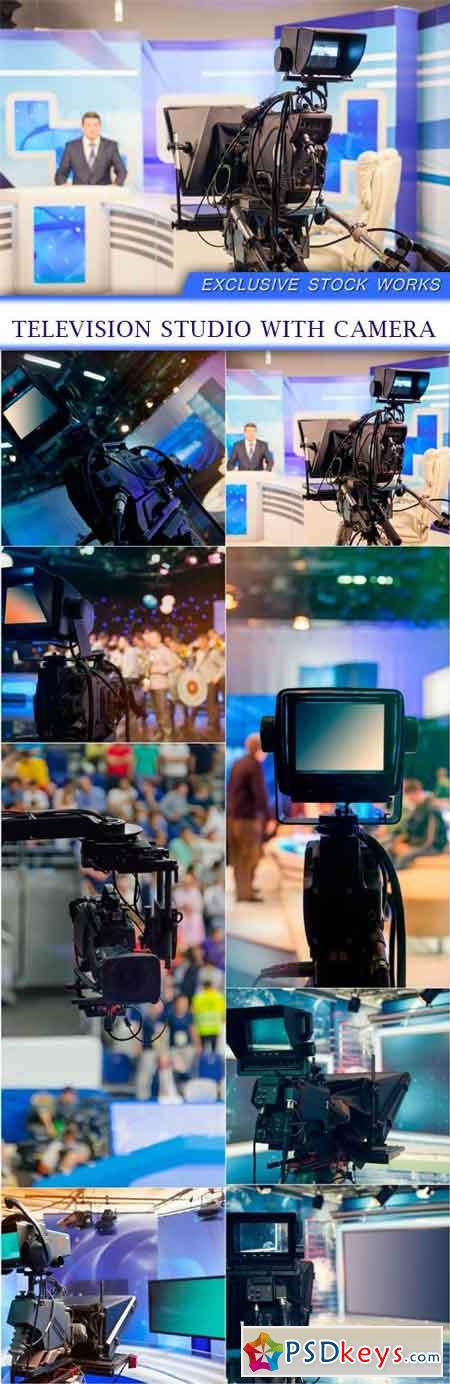 Television studio with camera 8x JPEG