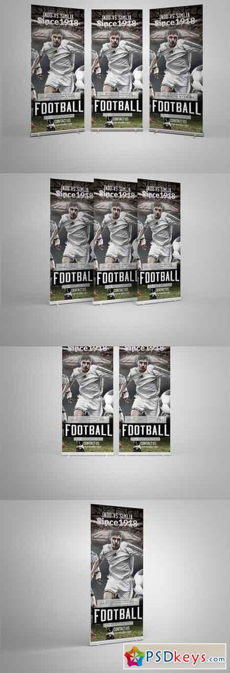 Football Roll Up Banner Template 566090