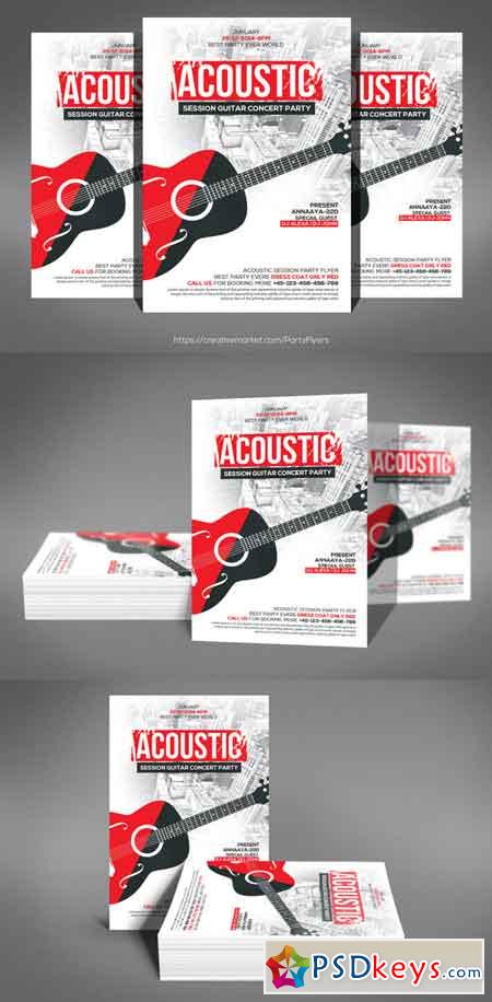 Acoustic Jam Session Flyer Template 607526