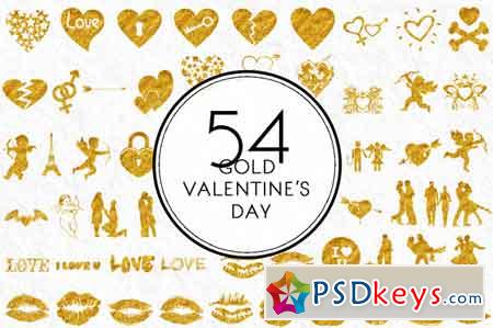 Gold Valentine's Day 559826