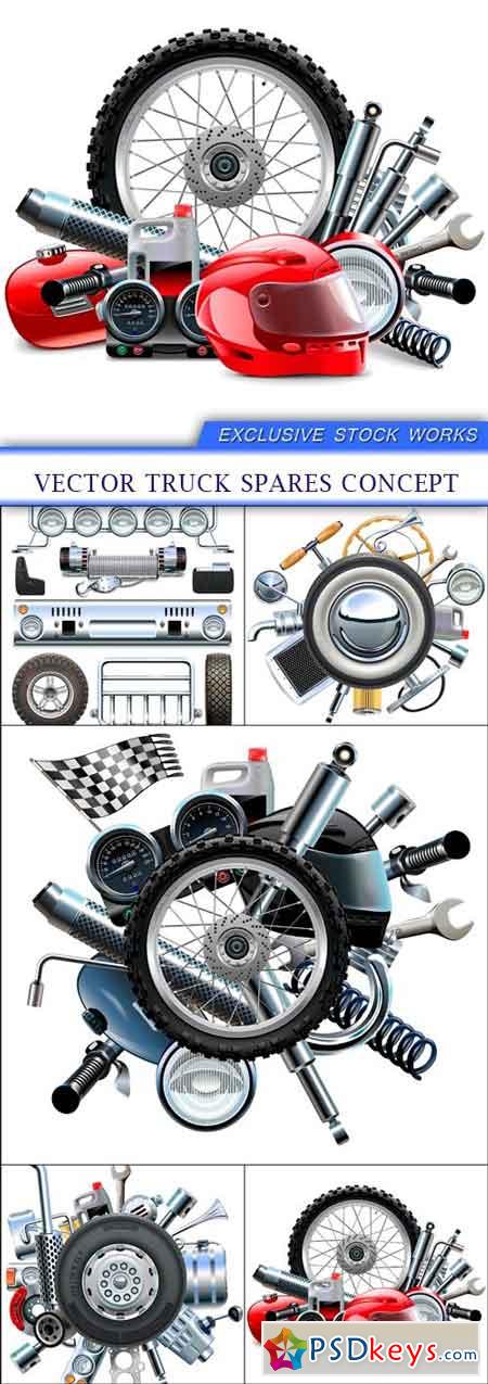 Vector Truck Spares Concept 5X EPS