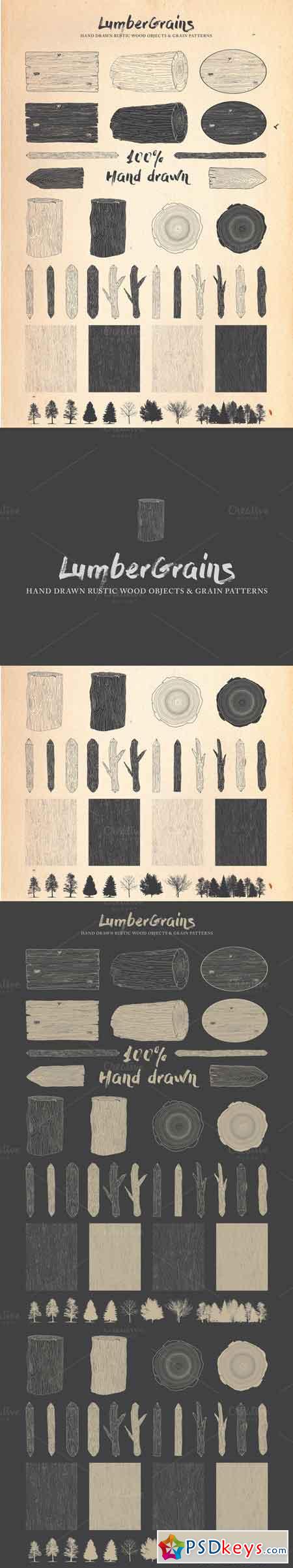 Lumbergrains Hand Drawn Rustic Pack 610220