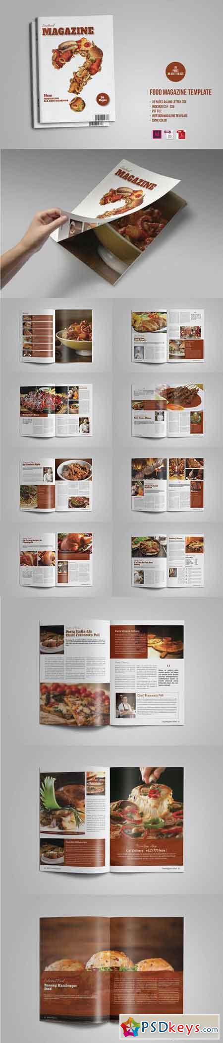 Food Magazine Template 516851