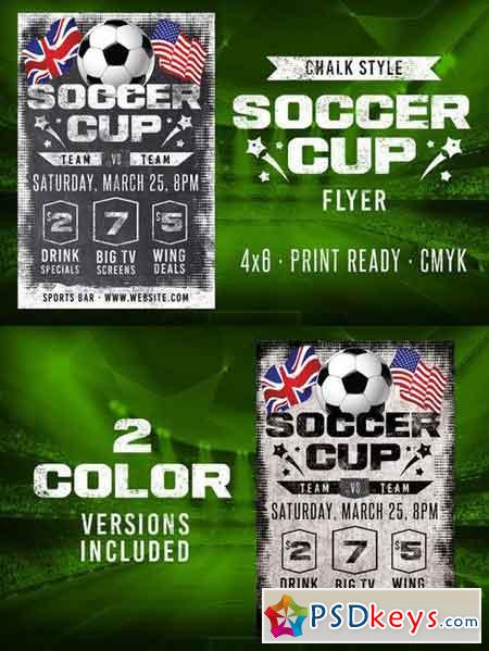 Chalk Soccer Sports Flyer 579380