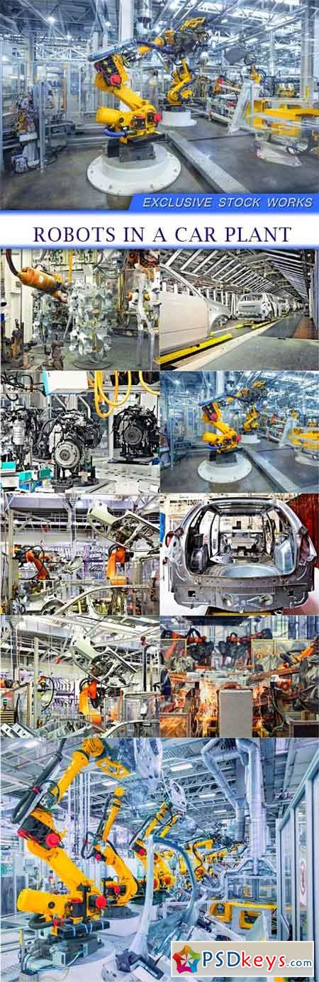 Robots in a car plant 9x JPEG