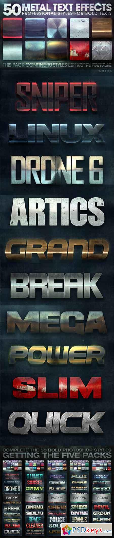 50 Metal Text Effects 1 of 5 10678899
