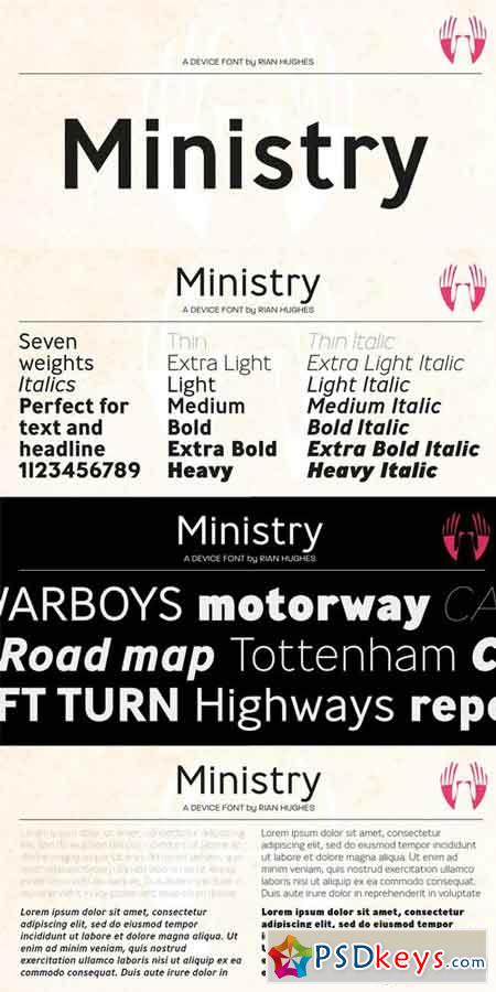Ministry Font Family $394