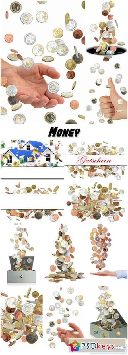 Placer coins, money