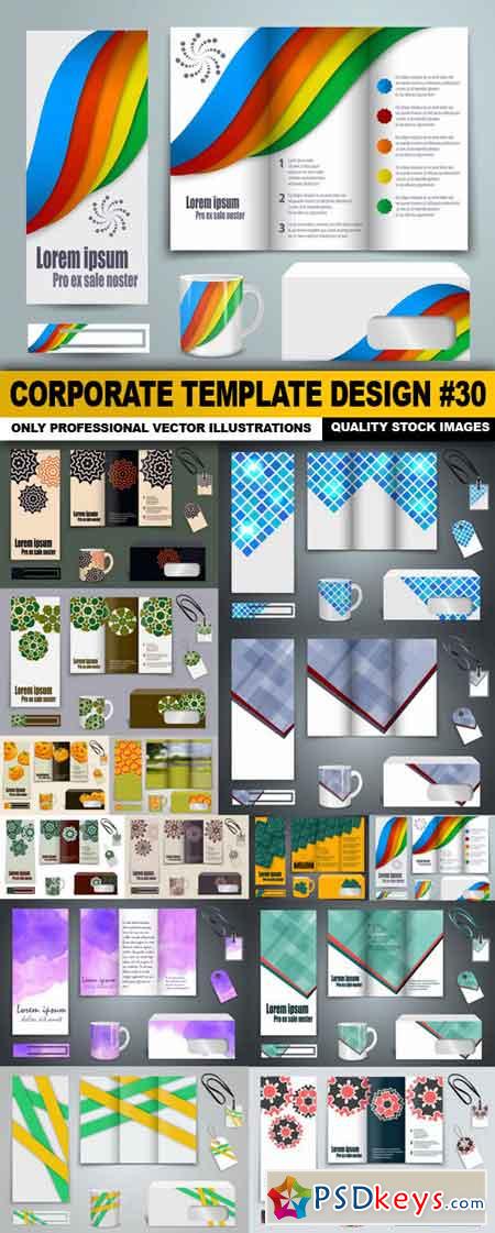 Corporate Template Design #30 - 15 Vector