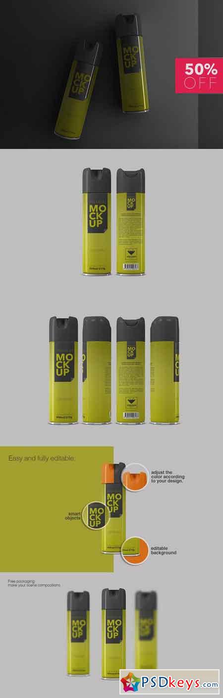 Spray Packaging Mockup - Premium 296883