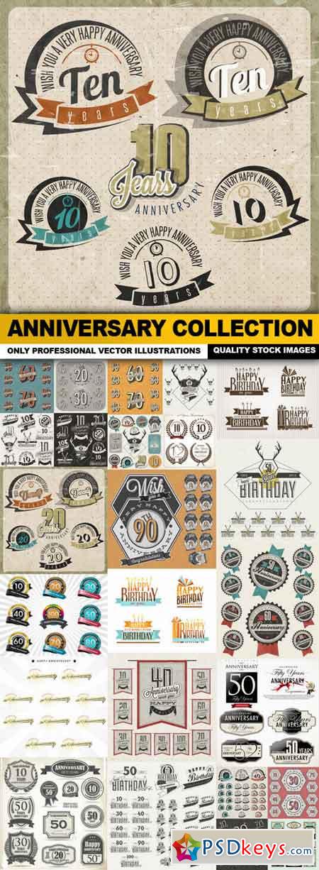 Anniversary Collection - 25 Vector