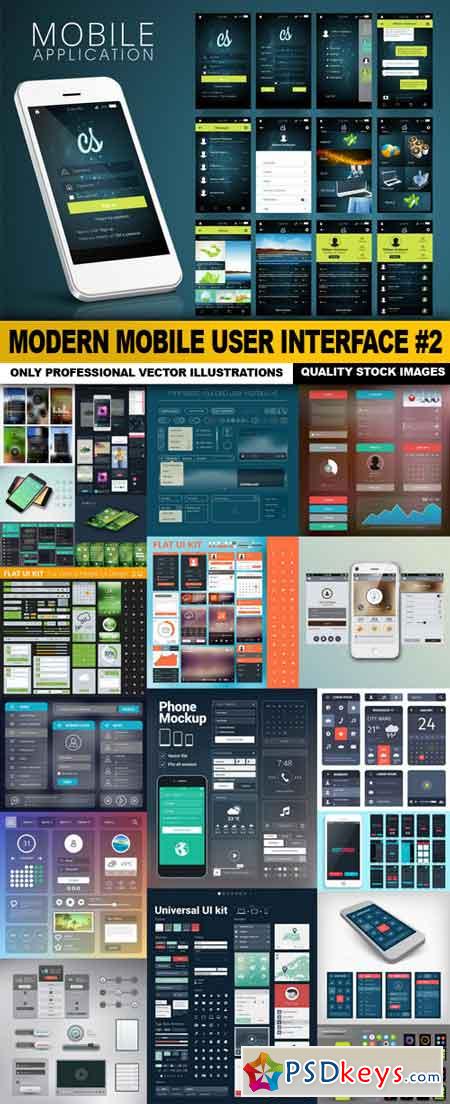 Modern Mobile User Interface #2 - 20 Vector