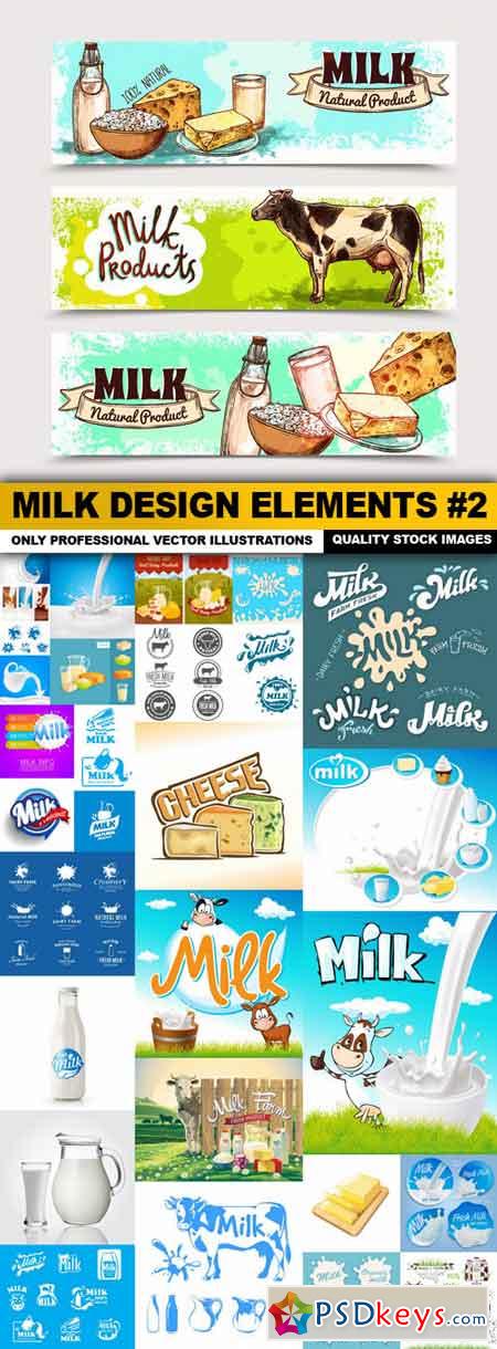 Milk Design Elements #2 - 30 Vector