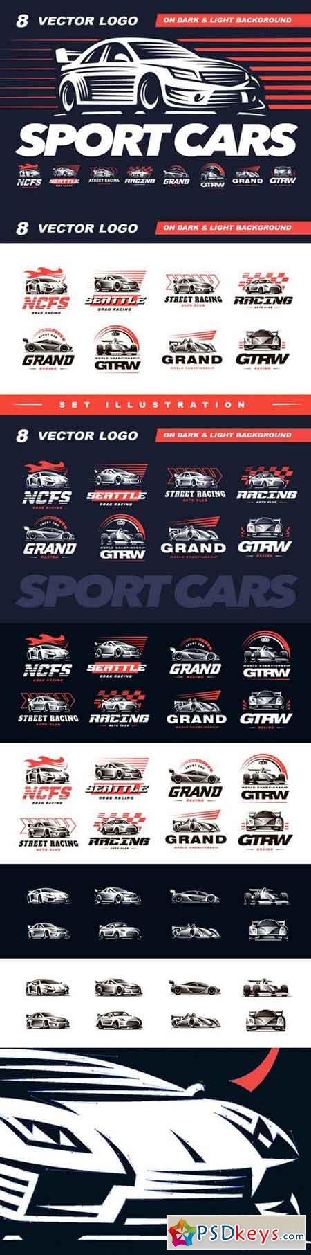 Sport cars logo set 651213