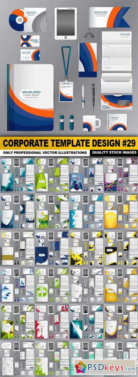 Corporate Template Design #29 - 25 Vector