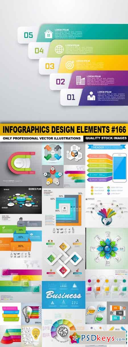 Infographics Design Elements #166 - 25 Vector