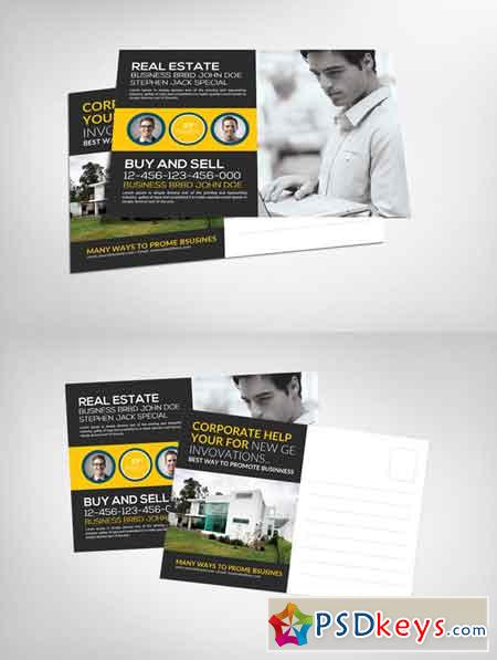 Real Estate Agent Postcard Template 632018