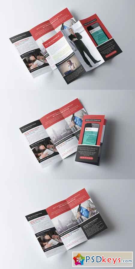 Mobile App Trifold Brochure Template 632051