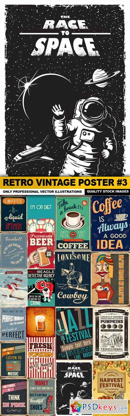 Retro Vintage Poster #3 - 20 Vector » Free Download Photoshop Vector ...