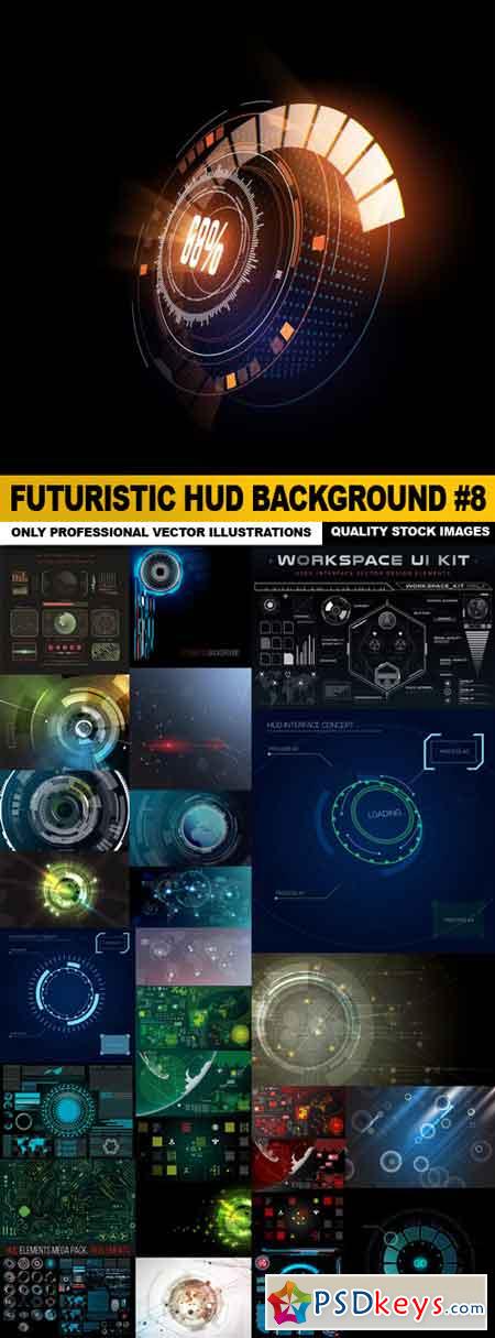 Futuristic HUD Background #8 - 25 Vector