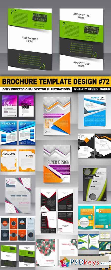 Brochure Template Design #72 - 25 Vector