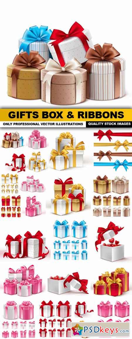 Gifts Box & Ribbons - 25 Vector
