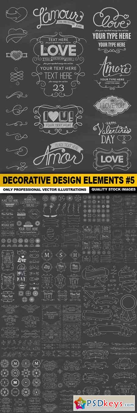 Decorative Design Elements #5 - 17 Vector